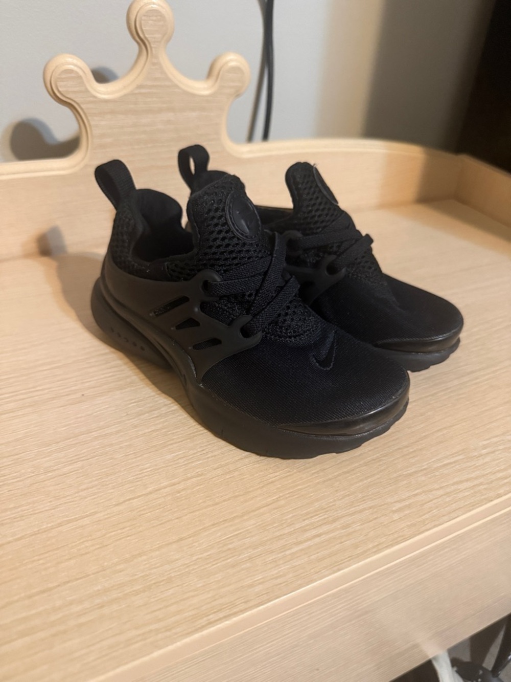 Nike Kids All-Black Lightweight Mesh Sneakers
